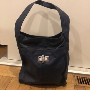 B Makowsky navy blue purse